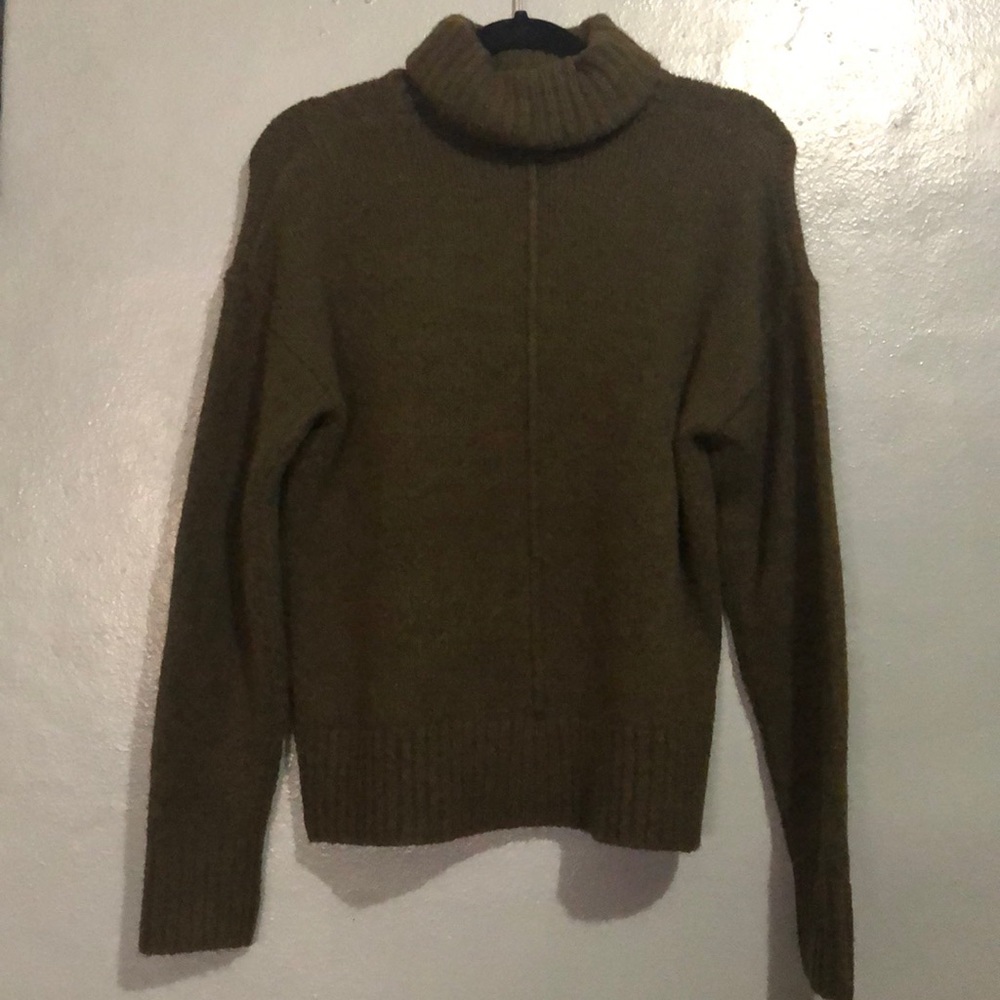 Olive green turtleneck sweater